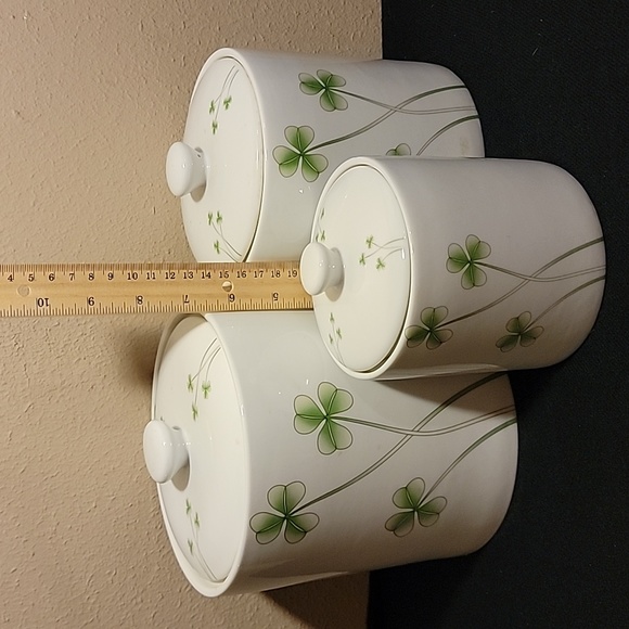 Marcus Notley Ireland Set Of Three Shamrocks Canisters - Picture 2 of 10